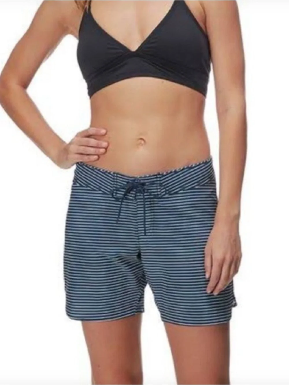 Carve Designs Noosa Navy and White Striped Swim Shorts 10